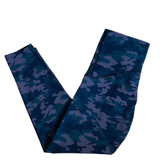 SPANX High Waisted Gray Black Green Camo Print Leggings Medium - Picture 1 of 3